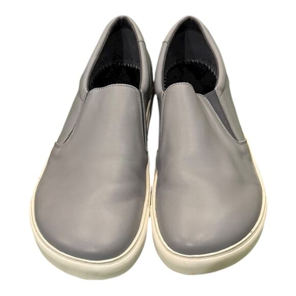 Birkenstock Oswego Men’s Grey Leather Sneakers 45 12 12.5 main image 6